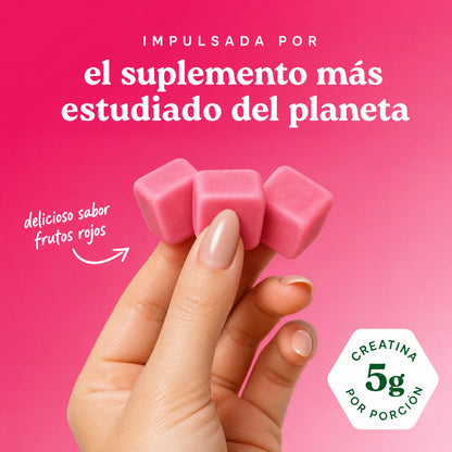 Gomitas de creatina sabor frutos rojos, 5 g por porción